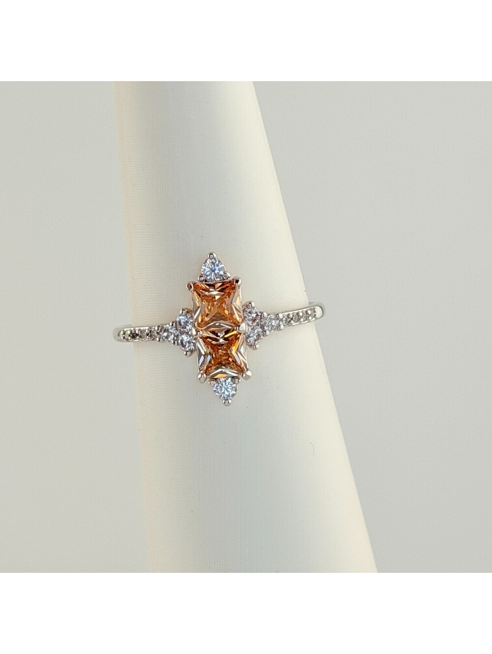 Bomb Party Ring Sz 11 RBP7459 "A Moment In Time" Smokey Topaz on Rhodium